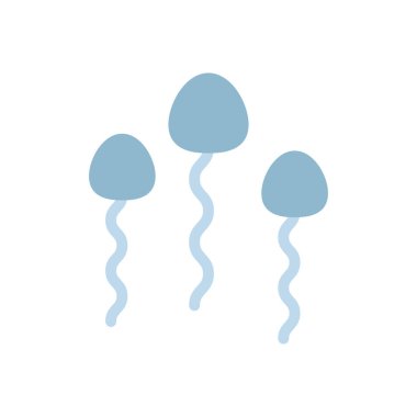 Şeffaf bir arkaplan üzerinde sperm vektör illüstrasyonu. Konsept ve grafik tasarımı için prim kalite simgeleri..