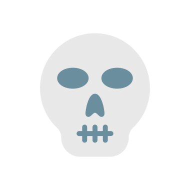 Şeffaf bir arkaplan üzerinde kafatası vektör çizimi. Konsept ve grafik tasarım için mükemmel kalite simgeleri..