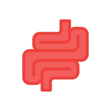 Şeffaf bir arkaplan üzerinde barsak vektör çizimi. Konsept ve grafik tasarım için kaliteli simge..