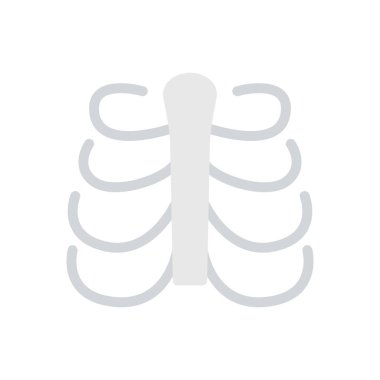 Şeffaf bir arkaplan üzerinde kaburga kafesi vektör illüstrasyonu. Konsept ve grafik tasarım için prim kalite simgeleri..