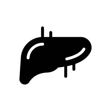 Şeffaf bir arkaplan üzerinde karaciğer vektör çizimi. Konsept ve grafik tasarım simgeleri için kaliteli semboller..