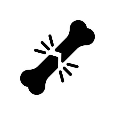 Saydam bir arkaplanda kırık kemik vektör çizimi. Konsept ve grafik tasarımı için mükemmel kalite semboller..