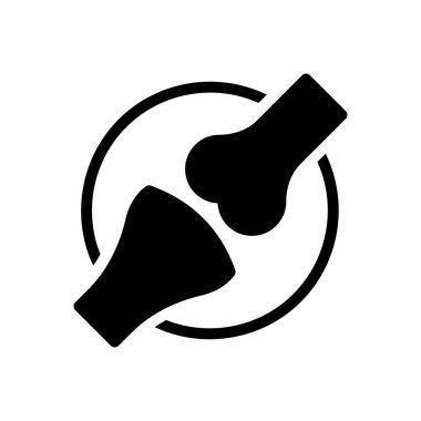 Şeffaf bir arkaplan üzerinde birleşik kemik vektör illüstrasyonu. Konsept ve grafik tasarımı için mükemmel kalite semboller..