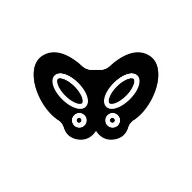 Saydam bir arkaplan üzerinde pelvik vektör çizimi. Konsept ve grafik tasarım simgeleri için kaliteli semboller..