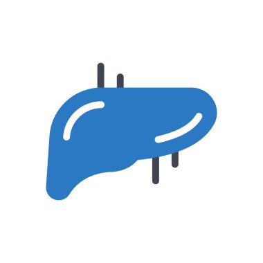 Şeffaf bir arkaplan üzerinde karaciğer vektör çizimi. Konsept ve grafik tasarım simgeleri için kaliteli semboller..