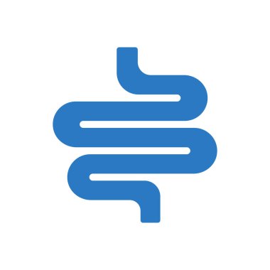 Şeffaf bir arkaplan üzerinde ince bağırsak vektör çizimi. Konsept ve grafik tasarım için kaliteli semboller..