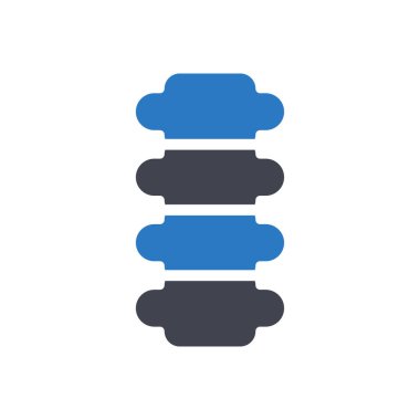 Şeffaf bir arkaplan üzerinde belkemiği vektör illüstrasyonu. Konsept ve grafik tasarımı için mükemmel kalite sembolleri..