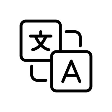 Şeffaf bir arkaplanda çeviri vektör illüstrasyonu.Premium kalite sembolleri. Konsept ve grafik tasarım için ince çizgi simgesi. 