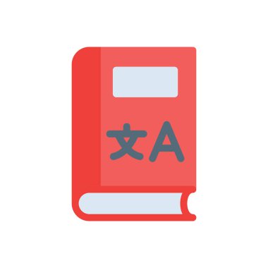 Saydam bir arkaplan üzerinde kitap vektör illüstrasyonu. Konsept ve grafik tasarımı için premium kalite simgeleri..