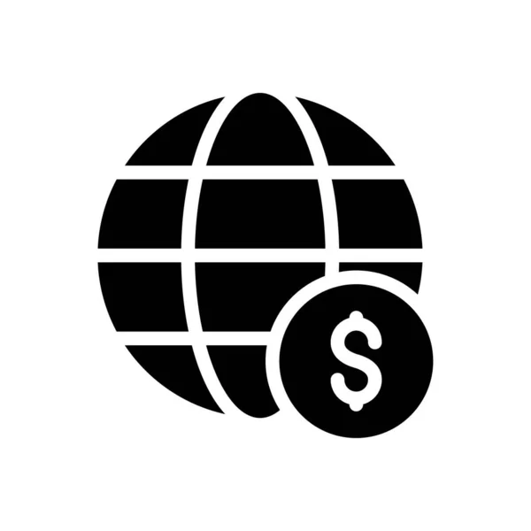 Global Dollar Vector Illustration Transparent Background Premium Quality Symbols Glyphs — 스톡 벡터