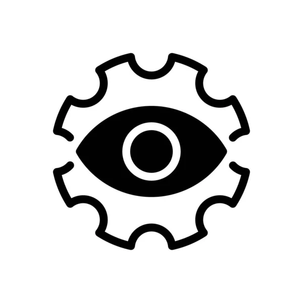 Gambar Vektor Pengaturan Mata Pada Background Premium Kualitas Simbol Glyphs - Stok Vektor