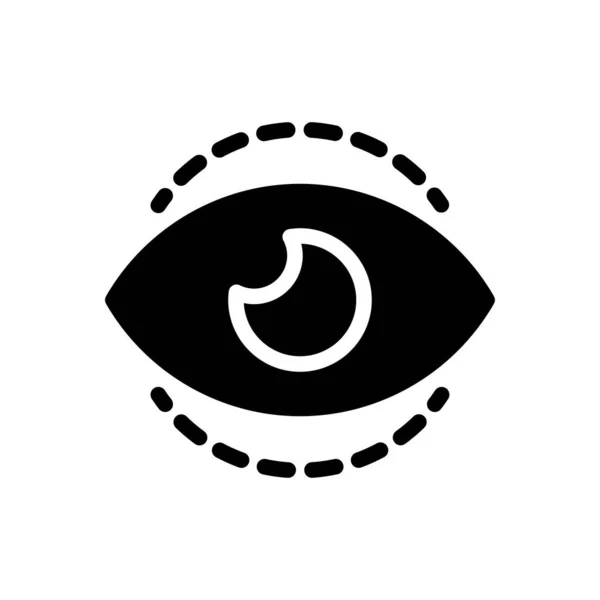 Eye Scan Vektor Illustration Auf Transparentem Hintergrund Hochwertige Symbole Glyphen — Stockvektor
