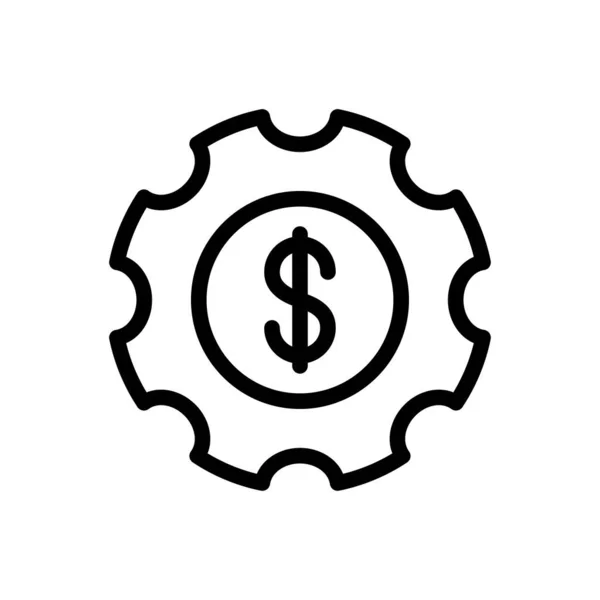 Dólar Configuração Vetor Ilustração Fundo Transparente Símbolos Qualidade Premium Ícone — Vetor de Stock