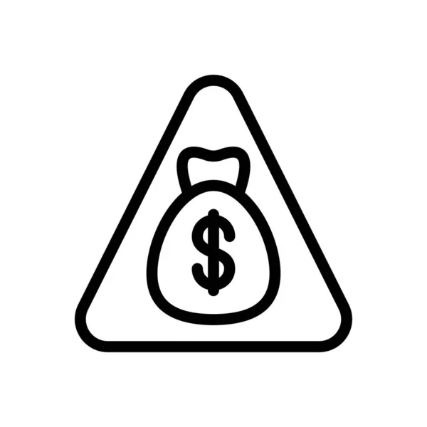 Dollar Bag Vector Illustration Transparent Background Premium Quality Symbols Thin — Stock Vector