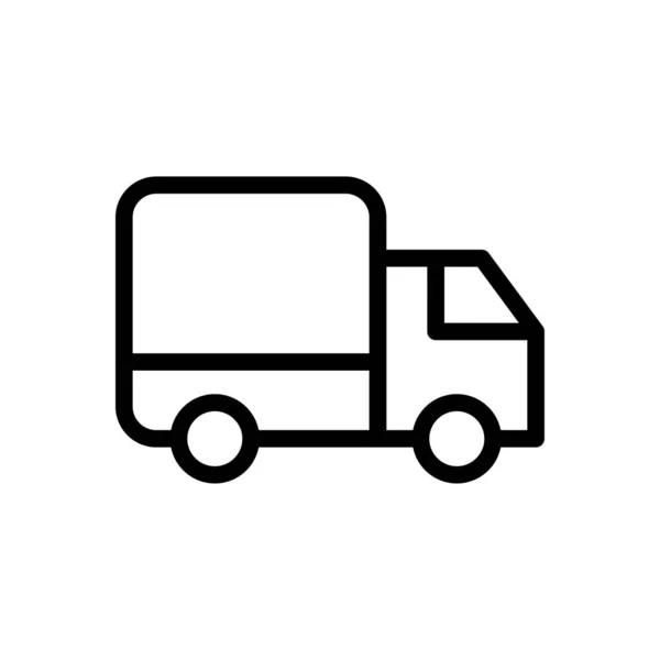 Ilustracja Wektora Ciężarówki Przejrzystym Tle Symbole Jakości Premium Cienka Ikona — Wektor stockowy