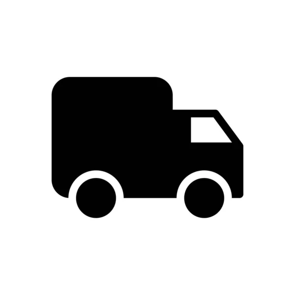 透明な背景にトラックのベクトルイラスト プレミアム品質の象徴概念とグラフィックデザインのためのグリフアイコン — ストックベクタ