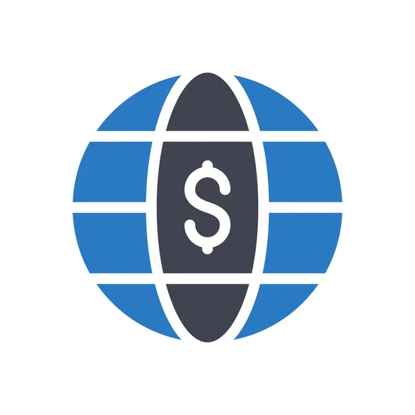 Dólar Ilustración Vectorial Global Sobre Fondo Transparente Símbolos Calidad Premium — Vector de stock