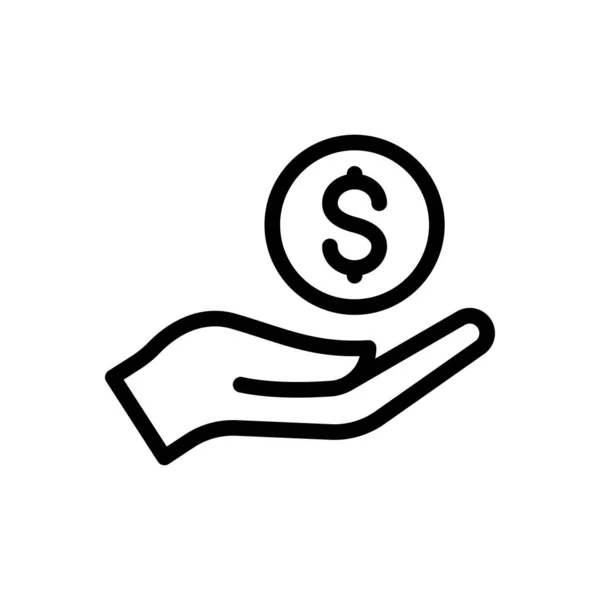 Dollar Pay Vector Illustration Transparent Background Premium Quality Symbols Thin — Stock Vector