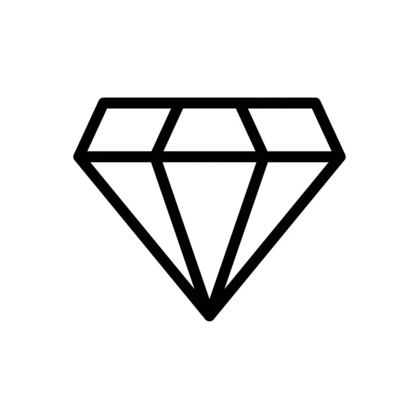 Diamant Vektor Illustration Transparent Bakgrund Premium Kvalitetssymboler Tunn Linje Ikon — Stock vektor