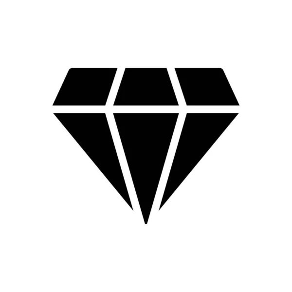 透明な背景にダイヤモンドベクトルイラスト プレミアム品質記号コンセプトとグラフィックデザインのためのグリフアイコン — ストックベクタ