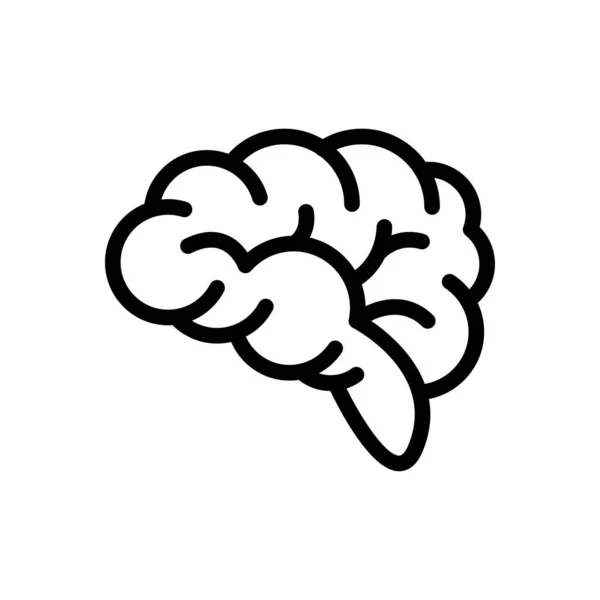 Ilustrace Vektoru Mozku Průhledném Pozadí Symboly Prvotřídní Kvality Ikona Tenké — Stockový vektor