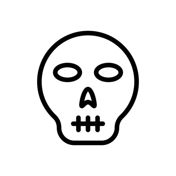 透明背景の頭蓋骨ベクトル図 プレミアム品質の象徴概念とグラフィックデザインのための細い線のアイコン — ストックベクタ