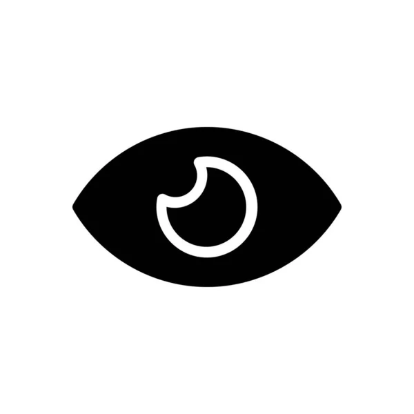 Ilustrație Vectorială Ochi Fundal Transparent Simboluri Calitate Premium Pictograma Glyphs — Vector de stoc