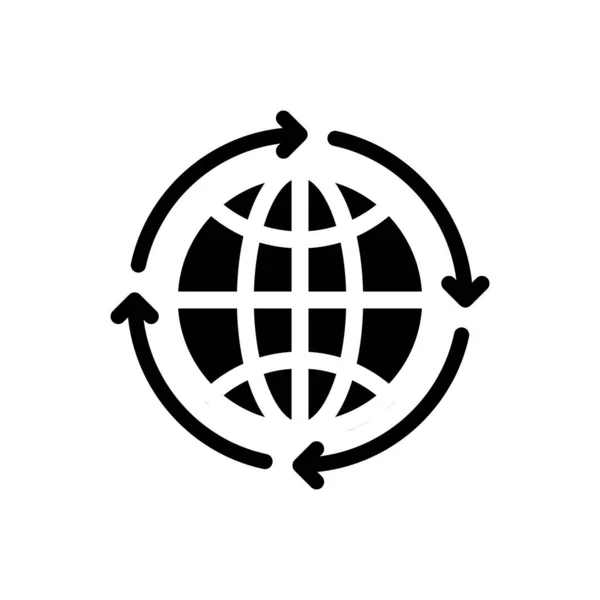 Ilustração Vetorial Global Fundo Transparente Símbolos Qualidade Premium Ícone Glyphs —  Vetores de Stock
