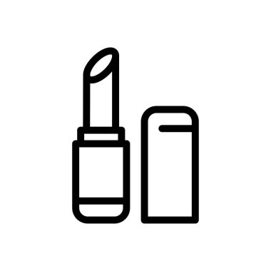 Şeffaf bir arkaplanda ruj vektör çizimi. Premium kalite semboller. Konsept ve grafik tasarım için ince çizgi simgesi. 