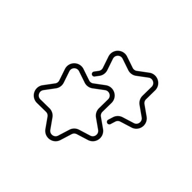 Saydam bir arkaplanda yıldız vektör çizimi. Premium kalite semboller. Konsept ve grafik tasarım için ince çizgi simgesi.