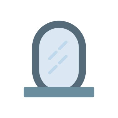 Şeffaf bir arkaplan üzerindeki ayna vektör çizimi. Konsept ve grafik tasarım için mükemmel kalite simgeleri.. 