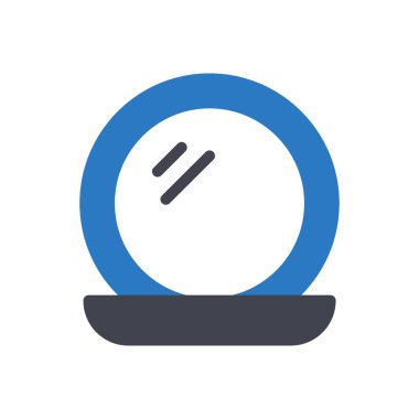 Şeffaf bir arkaplanda ayna vektör illüstrasyonu. Konsept ve grafik tasarım için mükemmel kalite sembolleri.. 