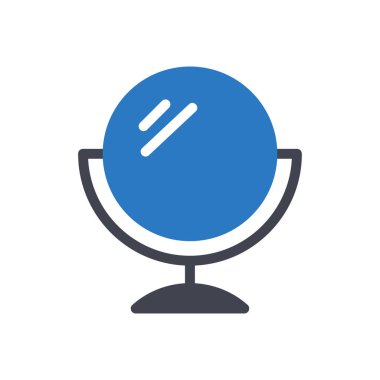 Şeffaf bir arkaplanda ayna vektör illüstrasyonu. Konsept ve grafik tasarım için mükemmel kalite sembolleri.. 