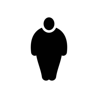 Saydam bir arkaplan üzerinde obezite vektör illüstrasyonu. Konsept ve grafik tasarımı için en iyi kalite sembolleri.. 