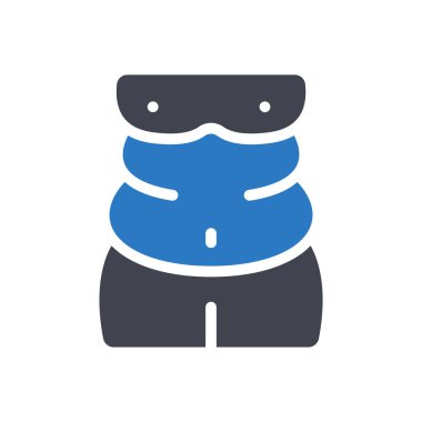 Saydam bir arkaplan üzerinde obezite vektör illüstrasyonu. Konsept ve grafik tasarımı için en iyi kalite sembolleri..