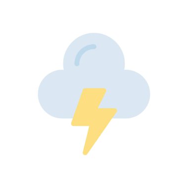 Şeffaf bir arkaplan üzerinde bulut fırtınası vektör çizimi. Konsept ve grafik tasarım için mükemmel kalite simgeleri..