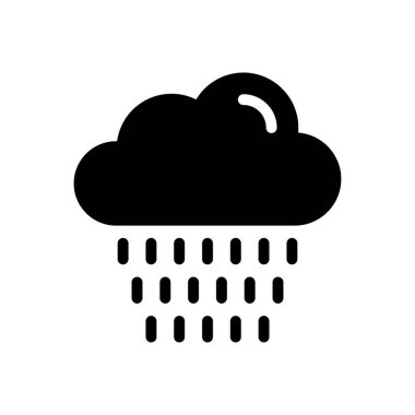 Şeffaf bir arkaplan üzerine vektör resimleme yağmuru. Konsept ve grafik tasarım simgeleri için kaliteli semboller.. 