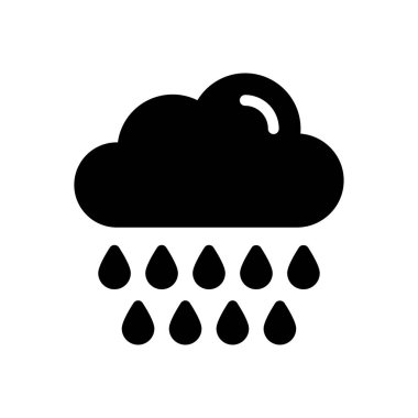 Şeffaf bir arkaplan üzerinde yağmur vektör çizimi. Konsept ve grafik tasarım simgeleri için kaliteli semboller..