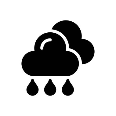 Şeffaf bir arkaplan üzerine vektör resimleme yağmuru. Konsept ve grafik tasarım simgeleri için kaliteli semboller..