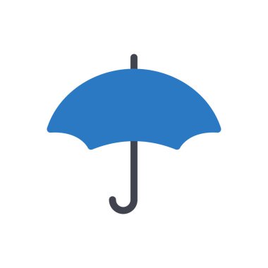 Şeffaf bir arkaplan üzerinde şemsiye vektör çizimi. Konsept ve grafik tasarım için özel kalite semboller..