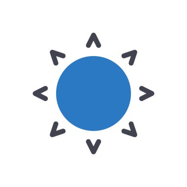 Şeffaf bir arkaplan üzerinde güneş vektör çizimi. Konsept ve grafik tasarım simgeleri için kaliteli semboller..