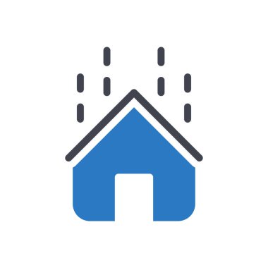 Şeffaf bir arkaplan üzerinde ev yağmuru vektör çizimi. Konsept ve grafik tasarımı için en iyi kalite semboller.. 