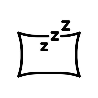 Şeffaf bir arkaplanda yastık vektör çizimi. Konsept ve grafik tasarım için ince çizgi simgesi.. 