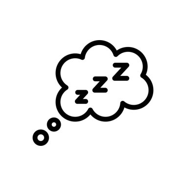 şeffaf bir arkaplanda uykulu vektör çizimi. Premium kalite sembolleri. Konsept ve grafik tasarım için ince çizgi simgesi. 