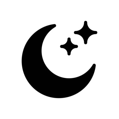 Şeffaf bir arkaplan üzerinde gece vektör çizimi. Konsept ve grafik tasarımı için özel kalite semboller..