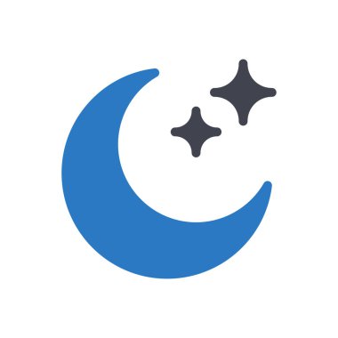 Şeffaf bir arkaplan üzerinde gece vektör çizimi. Konsept ve grafik tasarımı için özel kalite semboller..