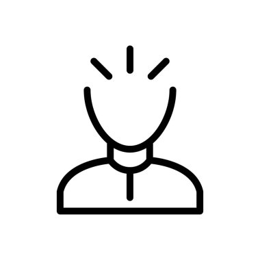 Şeffaf bir arkaplanda stres vektör çizimi. Premium kalite sembolleri. Konsept ve grafik tasarım için ince çizgi simgesi. 