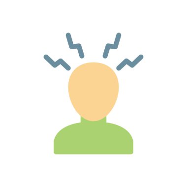 Şeffaf bir arkaplan üzerindeki düşünce vektör illüstrasyonu. Konsept ve grafik tasarım için mükemmel kalite simgeleri.. 