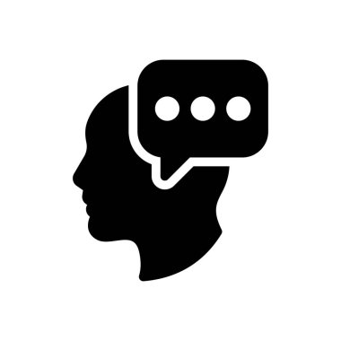 Şeffaf bir arkaplan üzerinde sohbet vektör illüstrasyonu. Konsept ve grafik tasarımı için kaliteli semboller..