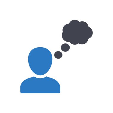 Şeffaf bir arkaplan üzerinde düşünce vektör illüstrasyonu. Konsept ve grafik tasarım için mükemmel kalite sembolleri..